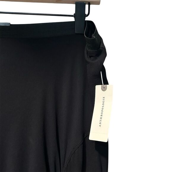 Anthropologie NWT Sheer Black Midi Skirt XL - Picture 2 of 7